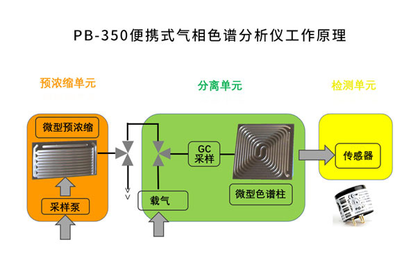 PB-350便攜式氣相色譜分(fèn)析儀工作(zuò)原理簡介 PB-350便攜式氣相色譜分析儀工作原理簡介